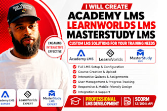 set up learnworlds online course, masterstudy lms, academy lms website