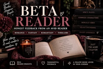beta read your book and provide honest, detailed feedback