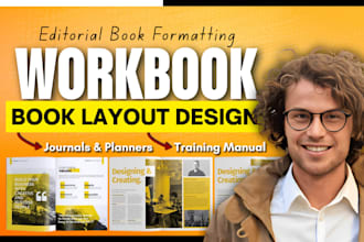 design workbook, training manual, print ready book interior formatting for kdp