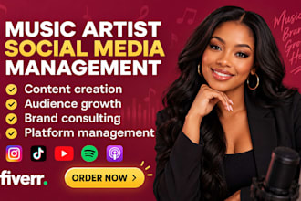 manage music artist dj podcast social media content creator and brand consultant