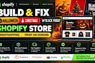build fix halloween christmas shopify black friday  pod dropshipping shop volset