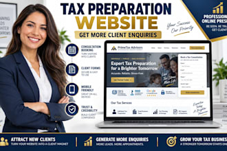 build tax preparation website CPA accounting design tax accounting website