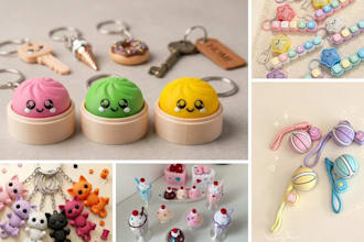 design custom 3d fidget clicker toys, keychains and hypechains