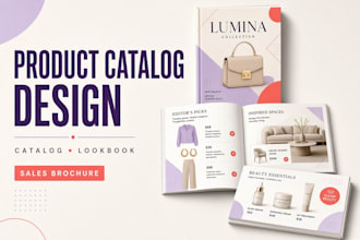 design professional product catalog, lookbook and sales brochure