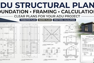 create adu structural plans foundation framing calculations
