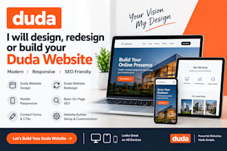 design or redesign your duda website professionally