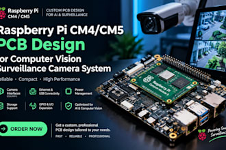 design raspberry pi cm4 cm5 pcb for computer vision surveillance camera system
