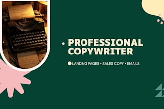 write high converting landing page and sales funnel copy