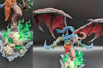 3d print and paint horror toy figurines collectibles hand painting miniatures