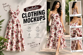 create realistic clothing mockups for your apparel brand