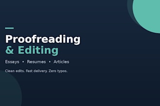 proofread and edit your essay, resume, or article