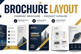 design brochure layout, company brochure and product catalog