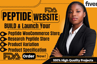 build woocommerce peptide website peptide website development peptide marketing
