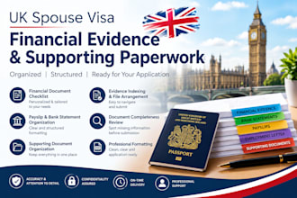 organize UK spouse visa financial evidence and supporting paperwork