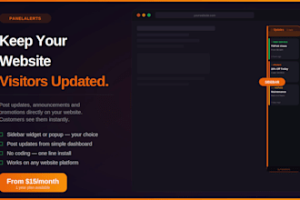 add popup and sidebar notification  widget to keep your website visitors updated