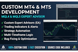 develop automated mt4 mt5 expert advisor or indicator in mql4 mql5