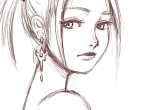 make anime and manga style sketches