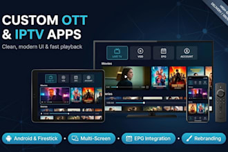 develop iptv app, ott platform, vod and rebrand player