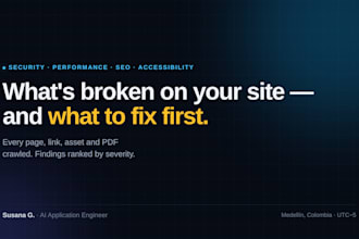 audit your website for security, performance, SEO and accessibility