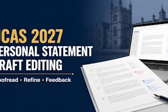 professionally edit, proofread your ucas 2027 personal statement within 48 hours