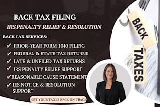 file back taxes, late tax returns and help reduce irs penalties
