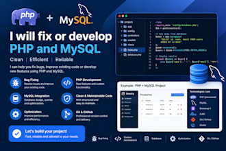 fix or develop PHP and mysql applications