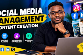 manage your social media, author social media and create engaging content