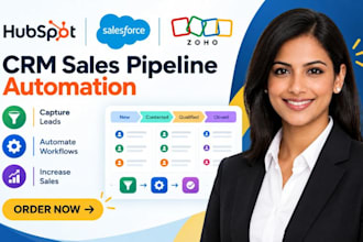 setup hubspot salesforce zoho crm sales pipeline automation