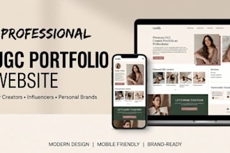 design a professional ugc portfolio website for creators