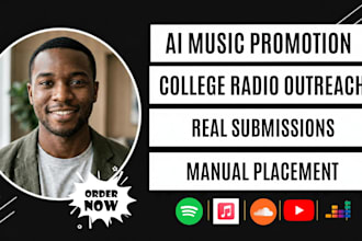 airplay your ai music on 100 ai college radio stations