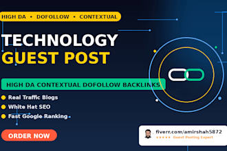 do SEO link building niche relevant contextual dofollow guest post on tech blog