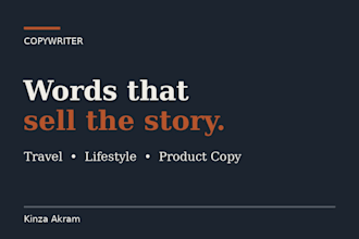 write engaging travel and lifestyle copy