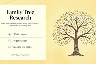 build and research your family tree simply and thoroughly