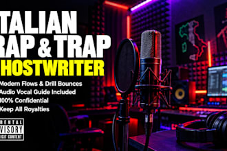 ghostwrite modern italian rap, trap, and drill lyrics
