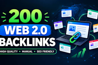 create 200 high quality web 2 0 backlinks for SEO