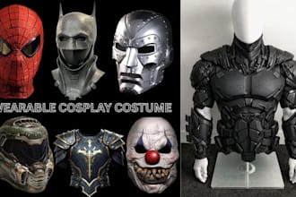 design wearable 3d cosplay creation 3d armor 3d mask 3d helmet halloween costume