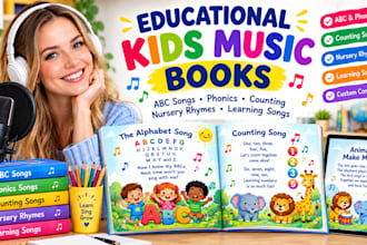 create educational kids music books abc songs and nursery rhymes