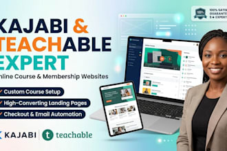 build your online course website with kajabi or teachable