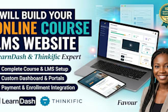 build an online course website with learndash or thinkific