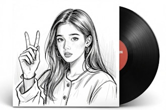 draw album or single cover in my drawing style