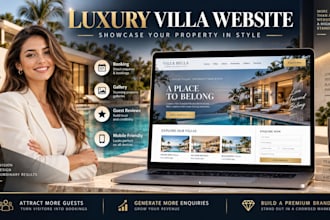 build luxury villa website real estate site with booking and real estate design