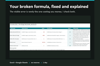 fix your broken excel or google sheets formula and explain it
