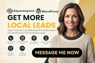 design premium squarespace lead generation website for local contractors