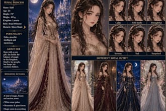 create custom ai anime manhwa character designs and oc art