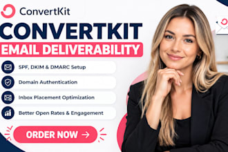 setup converkit email deliverability spam fix spf domain authentication setup