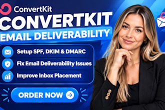 setup converkit email deliverability spam fix spf domain authentication setup