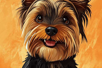 disney style pet portrait