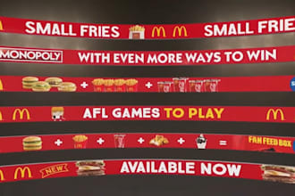 create stadium led advertising, pitchside ads, football billboard animation