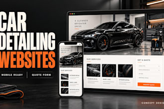 build a car detailing website with a quote request form