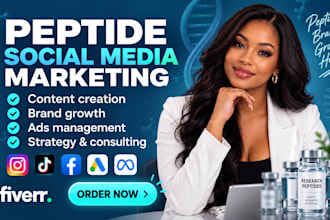 manage peptide social media marketing tiktok content creation and brand growth